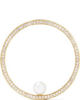 Anissa Kermiche Reine 14 Karat Gold Diamond And Pearl Earring