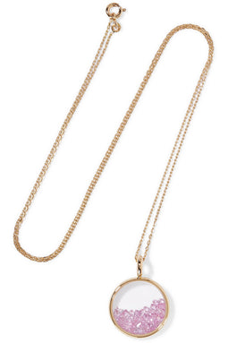 Aurelie Bidermann Baby Chivor 18 Karat Gold Sapphire Necklace